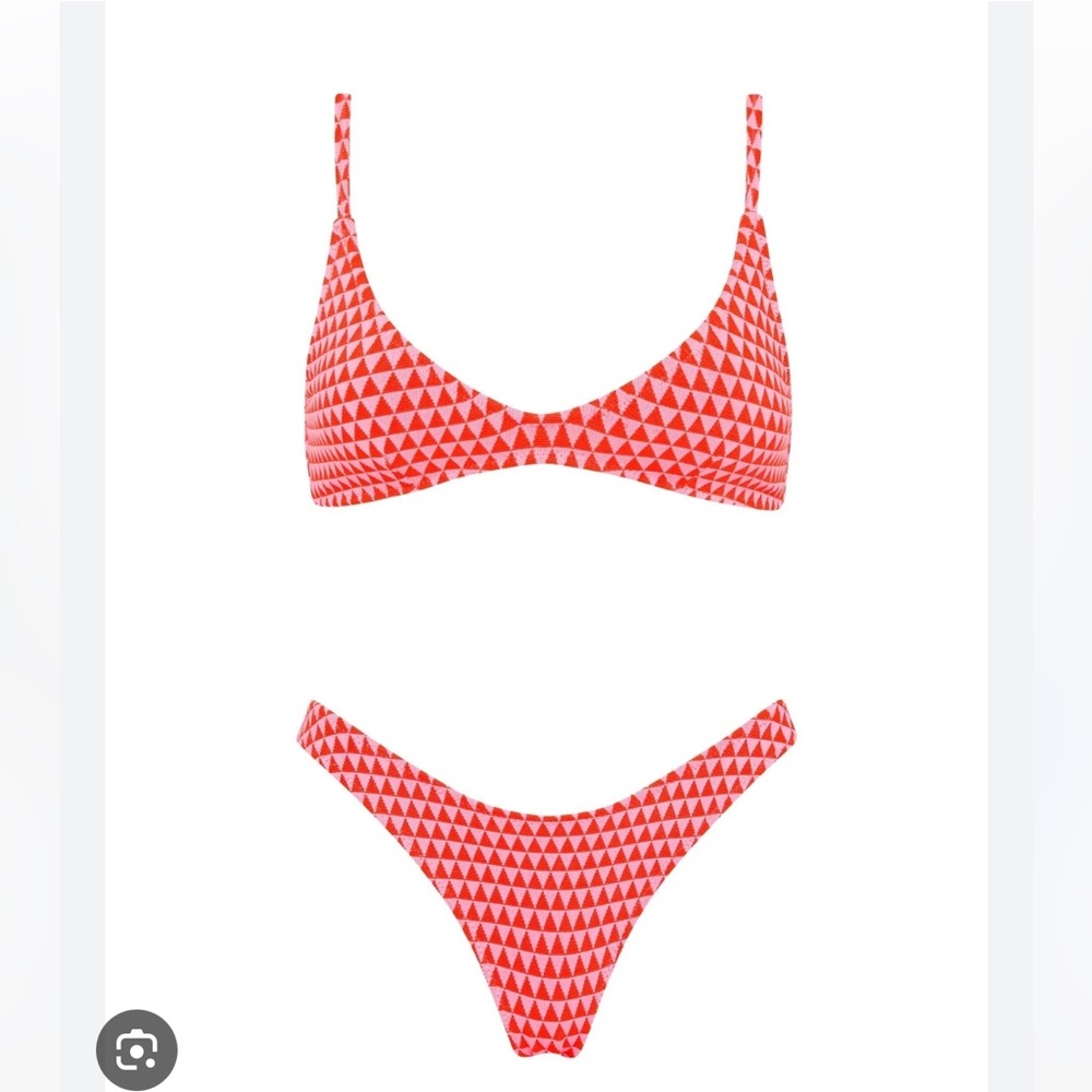 NWT Triangl bikini pink and red